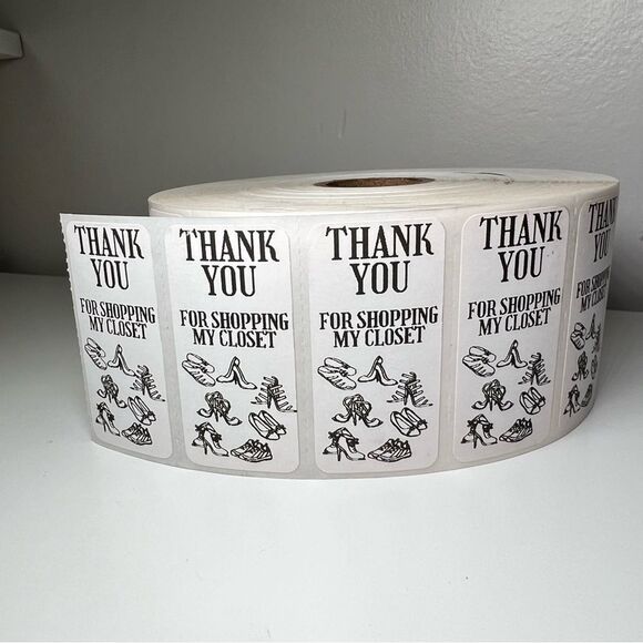 Pack of 100 Thank You for shopping my closet stickers | packaging supplies - Picture 4 of 9